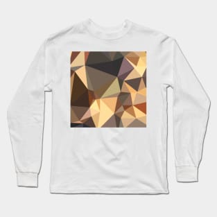 Bole Brown Abstract Low Polygon Background Long Sleeve T-Shirt